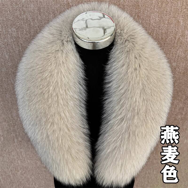 Real Fox Fur Collar Women Winter Thickened Fur Collar Scarf Collars Wraps Neck Warmer Fur Scarves Shawl Luxury Fluffy Fur Shawl