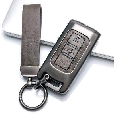 Zinc Alloy Leather Car Key Case Cover Shell For Mitsubishi Xpander Outlander Asx Pajero Eclipse Cross Montero Accessories