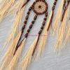  Elegant Macrames Dreamcatchers with Pampas Grass and Wooden Beads Wall Hanging Ornament for Living Room Bedroom Decors