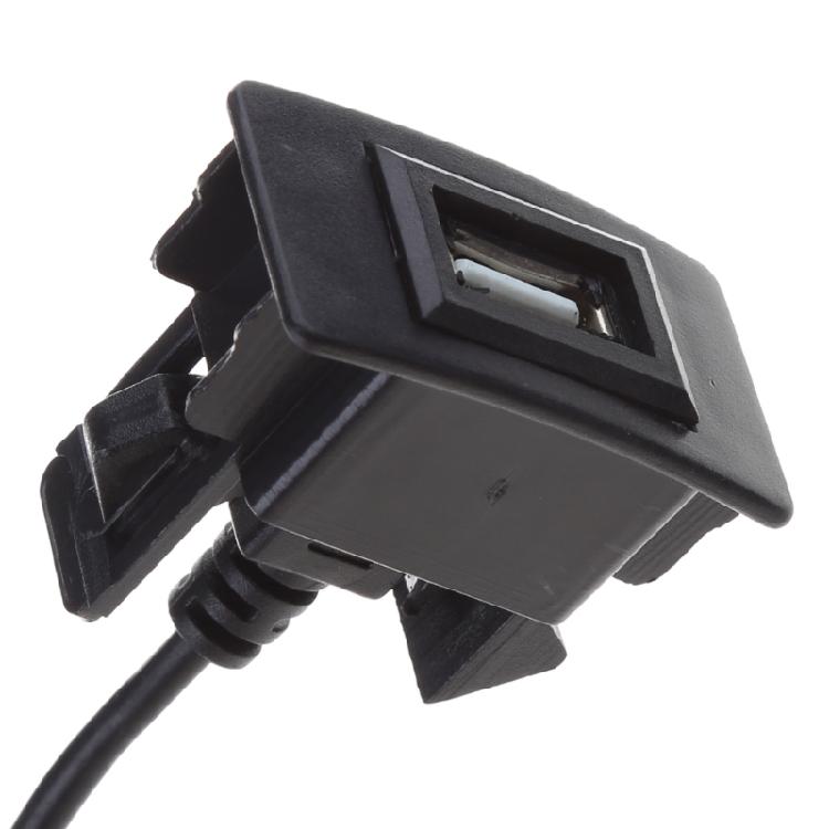 USB Dashboard Mount USB Socket 2.0 Port Panel Extension Cable Adapter
