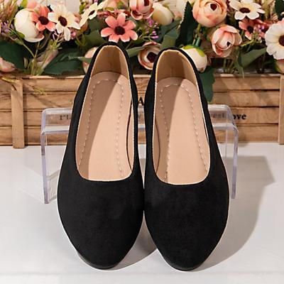 Fashion Women Suede Loafers Flat Heel Shallow Female Shoes Spring Summer Square Toe Basic Concise Women Pumps
