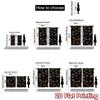2D FLAT PRINTING 2pcs Curtains (Without Rod) Golden Paw Prints Pattern April Fools is Day Festival Fashion Curtains Versatile