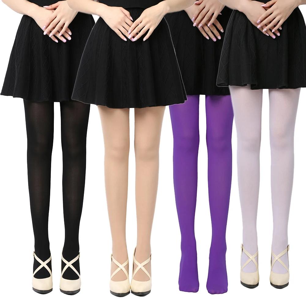 Women Black Sexy Tights Opaque Pantyhose 120D Seamless Winter Warm For Women Spring Autumn Nylon Stockings Footed Thick Stocking
