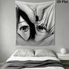 Tokyo Ghoul Wall Tapestry Aesthetic Wall Hanging Printed Fabric Blanket Decorative Tapestries for Bedroom Living Room Home Decor