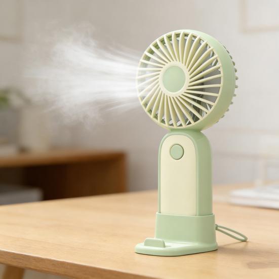 Portable Mini Fan Foldable Handheld Personal Fan 3 Speeds USB Rechargeable Cooling Fan with Detachable Base for Office Travel Home Use