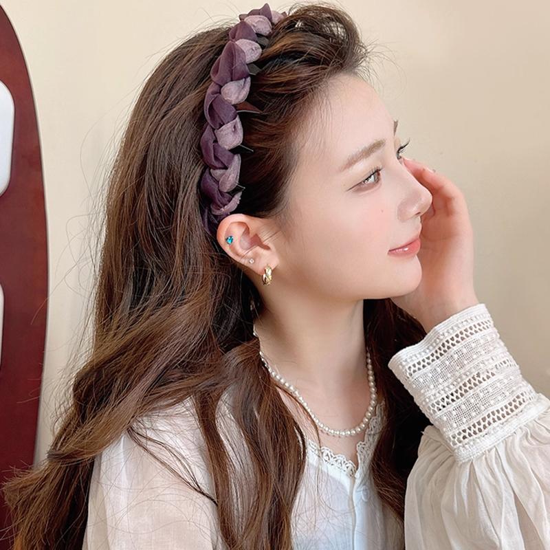 French Temperament Mesh Headband Korean Non-Slip Face Washing Headband Hairpin