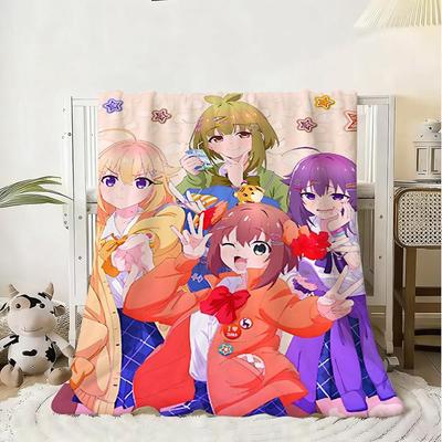 Anime My Deer Friend Nokotan Throw Kid-Friendly Flannel Throw Blanket Soft Warm Anti-Static Washable All Season