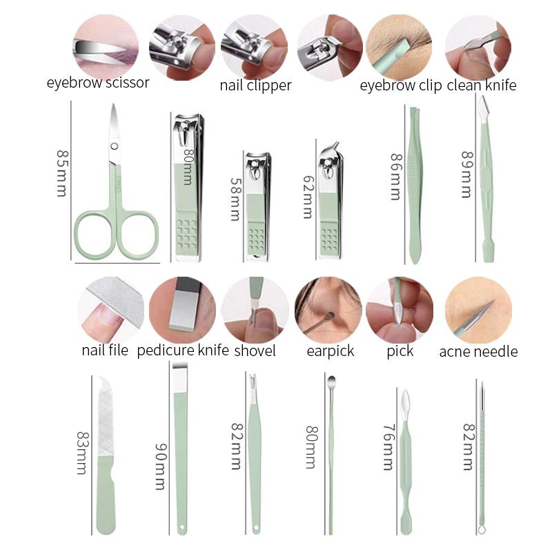 Pffee 12 шт./компл. маникюрный набор — фото 8