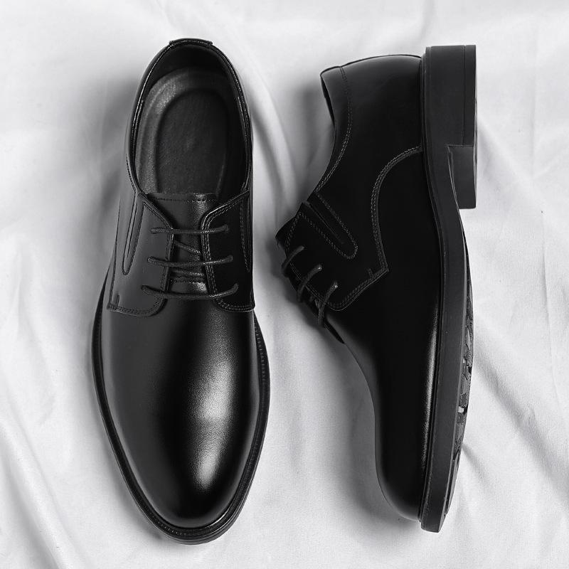 Wenzhou Leather Shoes Men's British Style Formal Men's Shoes Black Korean Version Commuter Suit Office Shoes 2025