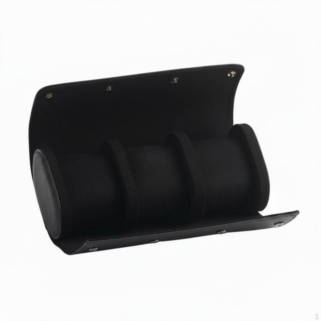 Watch Roll PU Leather Travel Case Padded Storage Item