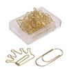 100Pcs Cute Planner Clips Innovative Design Anti Rust Electroplating Process Gold Paper Clips for Of
