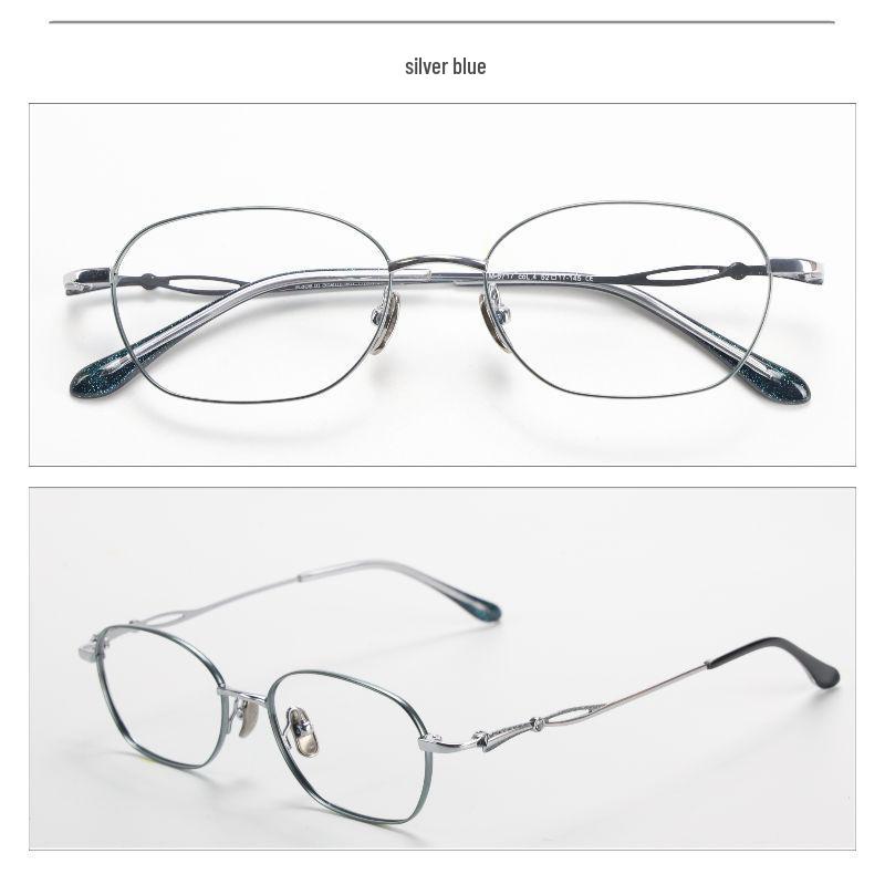Unisex M6717S Titanium & Acetate Retro Eyeglass Frame – Prescription-friendly for Nearsightedness