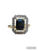 @ Rectangle Black Stone Gold Finish Ring VD-786-60%OFF
