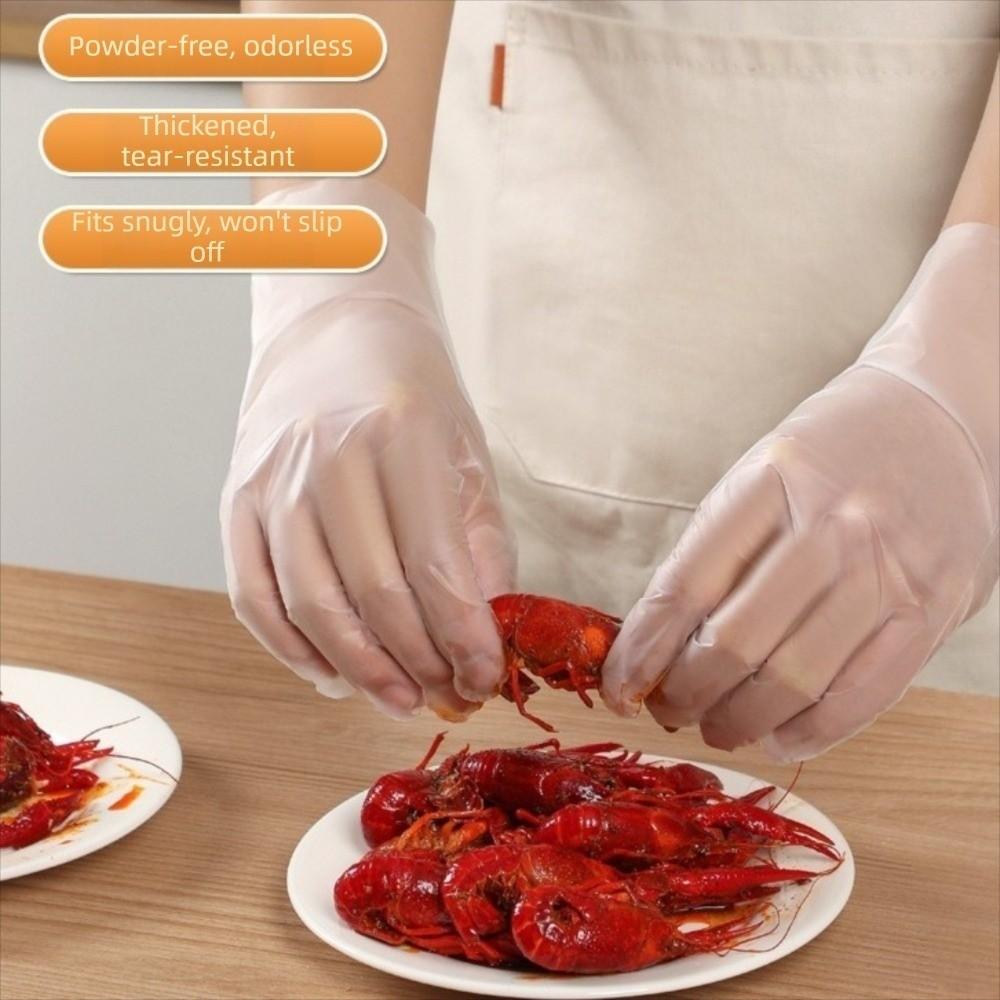 Disposable Boxed TPE Disposable Gloves Slightly Elastic Disposable Kitchen Gloves TPE Material Micro Elastic Gloves Kitchen Use