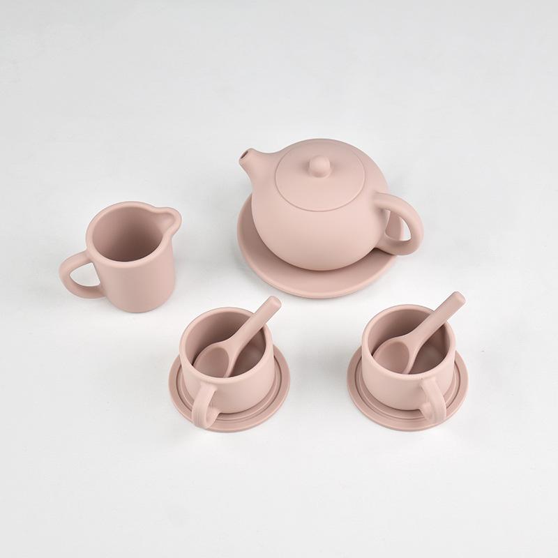 Children'S Play House Toy Set Early Education Mini Tea Set Simulation Teapot Silicone Kitchen Small Toy