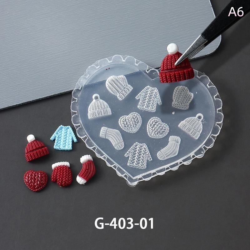1Pcs Silicone Nail Mold Christmas Snowflakes Butterfly Flower 3D Relief Nail Template Nail Art Decorations Nail Art Mold