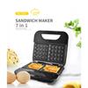 Non-Stick Pan Pancake Sandwich Donut Barbecue Home Multi-Functional Seven-In-One Waffle Machine