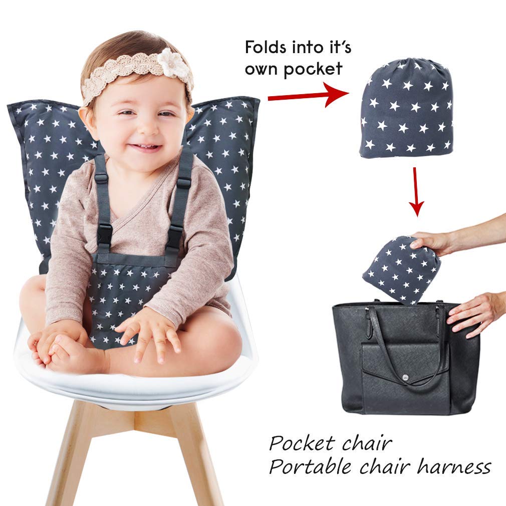 Portable baby high chair safety seat strap for toddler baby travel