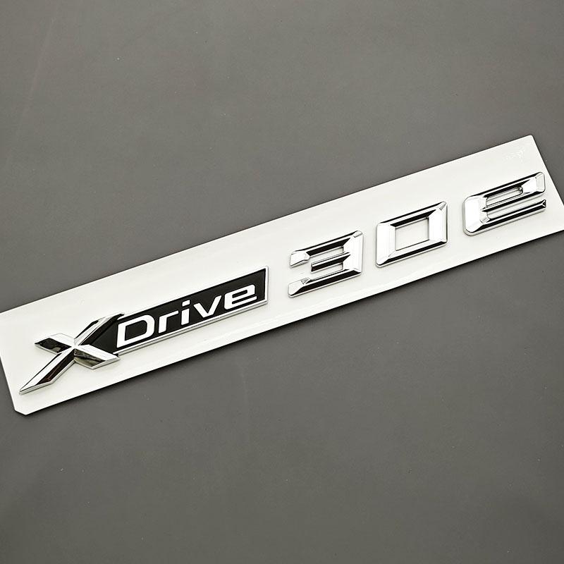 3D ABS Car Styling Rear Trunk Badge Side Fender Emblem Logo XDrive 30e XDrive Sticker For BMW X2 X3 G01 F39 Exterior Accessories