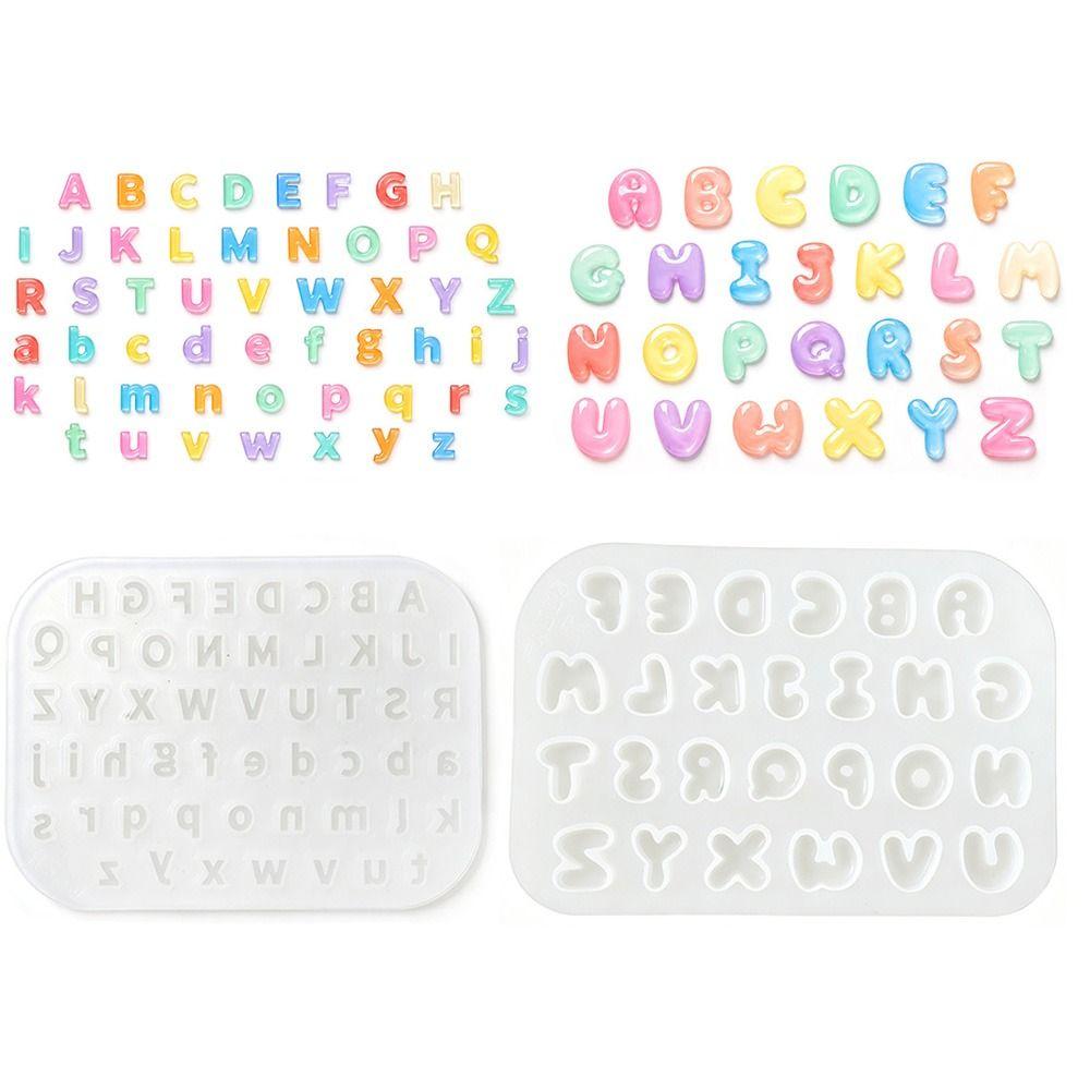 DIY Letter Epoxy Mold Silicone Resin Key Pendant Mold for Jewelry Accessories