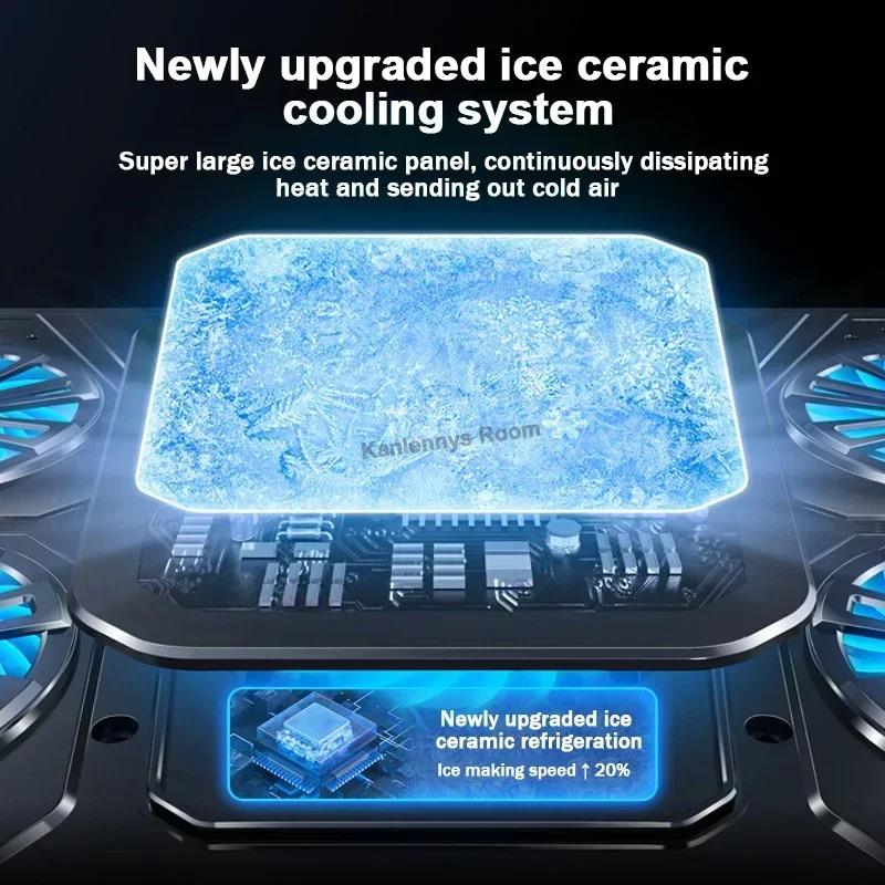 D13 Semiconductor Game Laptop Cooling Pad 8 Angles Adjustable Foldable LED Screen Notebooks Cooler Bracket For 12-21'' Computer