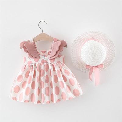 2022 sommer Baby Prinzessin Kleid Mädchen Neue kinder Kleidung Sommer Mädchen Baby Kleid mit Hut