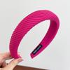 Rose Red Wide-brimmed Sponge Hair Band Women Fairy Temperament Headband Tweed Head Hoop Hairband Princess Girls Hair Accessories