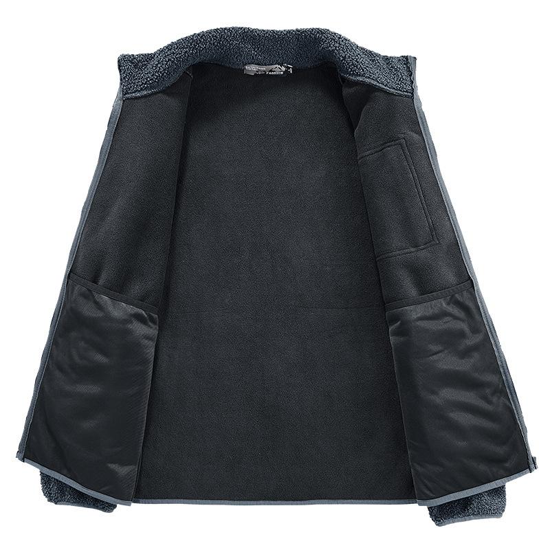 Lamb Fleece Men's Sweater Jacket Cardigan Teddy Fleece Men's Jacket Jacket Fleece Jacket Jacket Jacket Jacket Jacket Liner