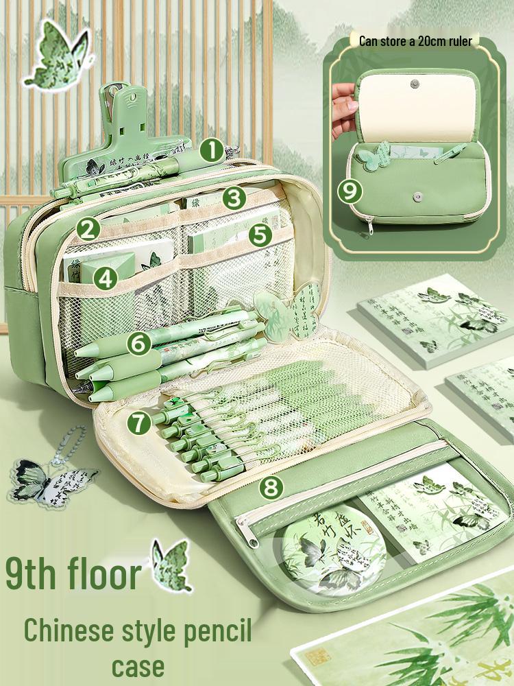 Beeindruckendes Doppelgeschenk: Antikes Schreibwaren-Set im chinesischen Stil für Mädchen - Vollständige Lernmaterialien für Grundschüler