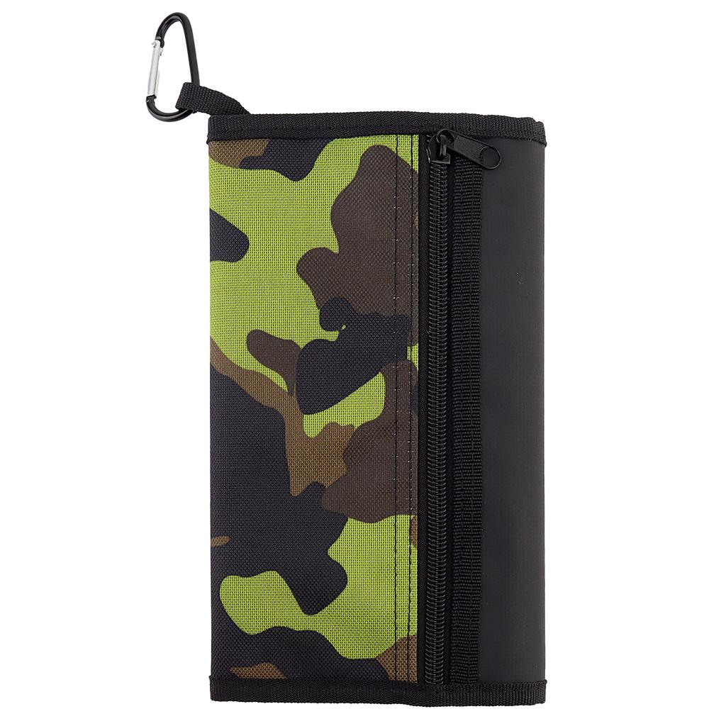Portable nylon soft bait storage clip, equipped with 6 independent inner pockets, lightweight and design, easy to carry outdoors.