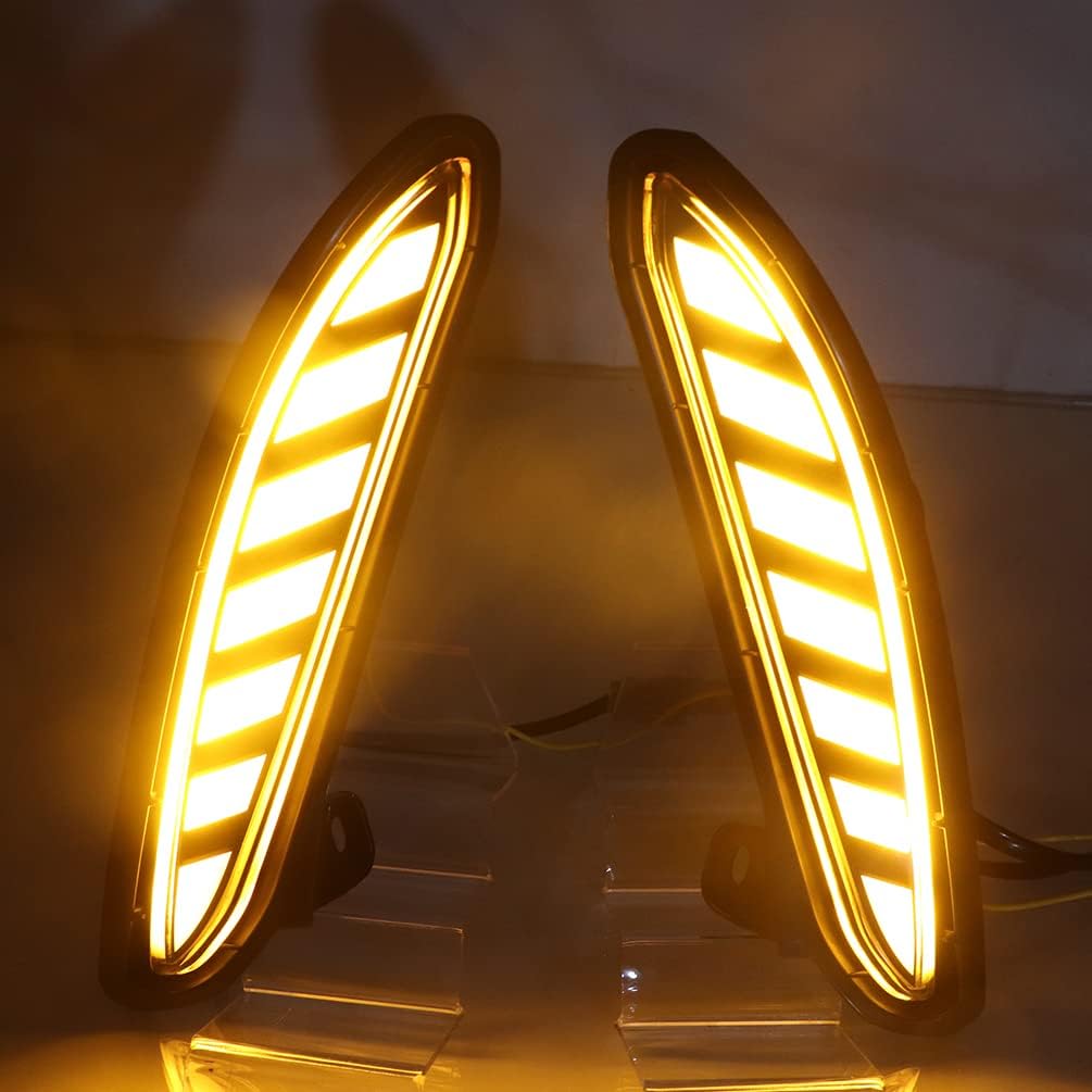 DRL For Toyota Venza 2021 2022 2023 2024 With Turn Signal Yellow Led Daytime Running Light Front Bumper Fog Lights Driving Lamp Blue Night Light