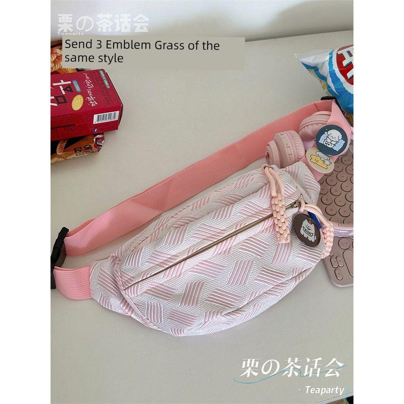 

Women s Bag Simple and Fresh Mori Style Students Crossbody Bag Pink