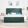 Box Spring Bed with Mattress Dark Green 200 x 180 cm Velvet