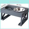 Stainless Steel Pet Food And Water Bowl With Adjustable Stand For Cats And Dogs