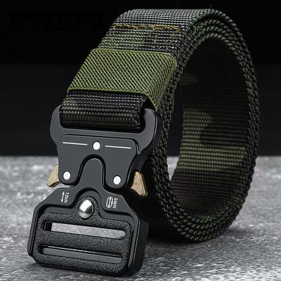 Herrengürtel Outdoor-Jagd-Taktikgürtel Multifunktionsschnalle Nylongürtel Hochwertiger Marine Corps Canvas-Gürtel Männer 3,0 Breite