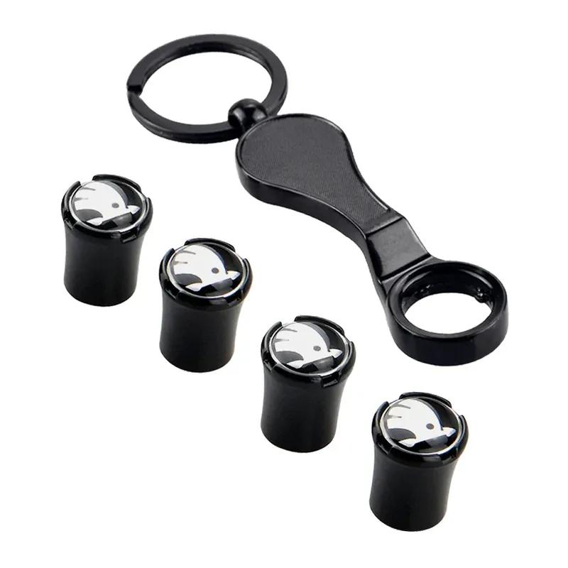 Car Styling Tire Valve Caps for Skoda Superb Kamiq Fabia Rapid Kodiaq Octavia 2 A7 Tour RS Yeti Wheel Car Tire Cover Decoration