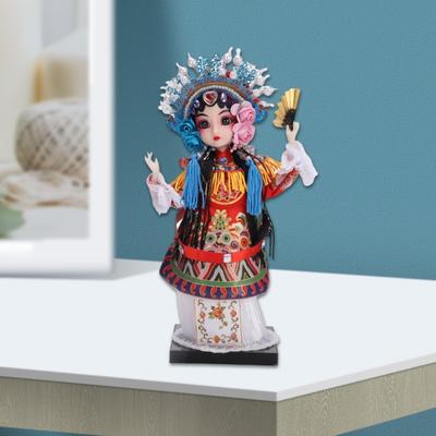 Peking Operas Dolls Figurine with Realistic Detail Tradition Chinese Characters Puppet for Indoor Decors and Collectors