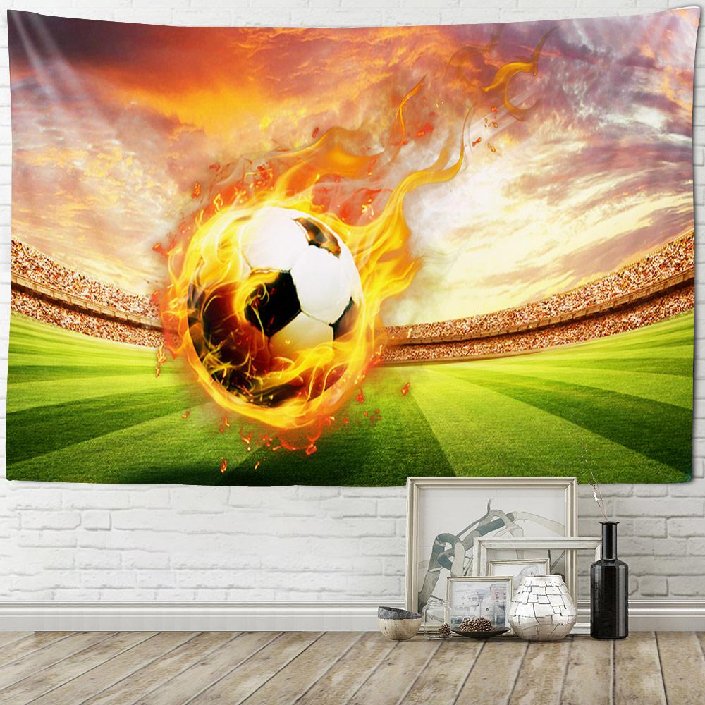 Stadium Football Wall Hanging Ball Game Sports Theme Tapestry For Home Bedroom Living Room Decoration Soccer Pattern Tapestry