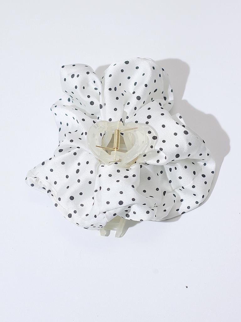 1Pcs Korean Dot Print Bow Hair Grab Clip Simple Retro Hair Claws for Women Harajuku Versatile Hair Accessories Girl