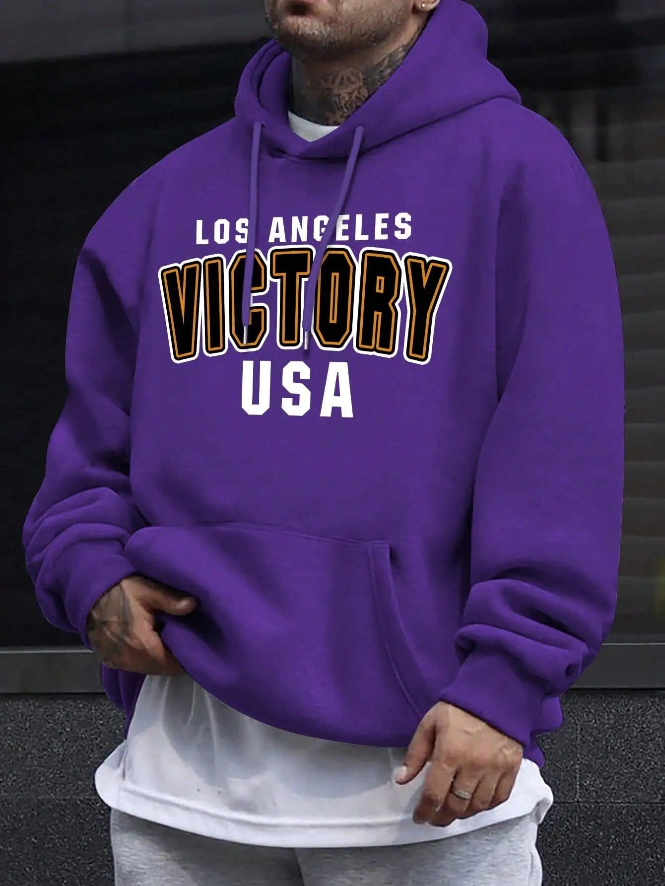 

Los Angeles Art Letter Pattern Hoody Unisexs Crewneck Hip Hop Sweatshirt Autumn Casual Clothing Fleece Oversized Hoodie For Unisex