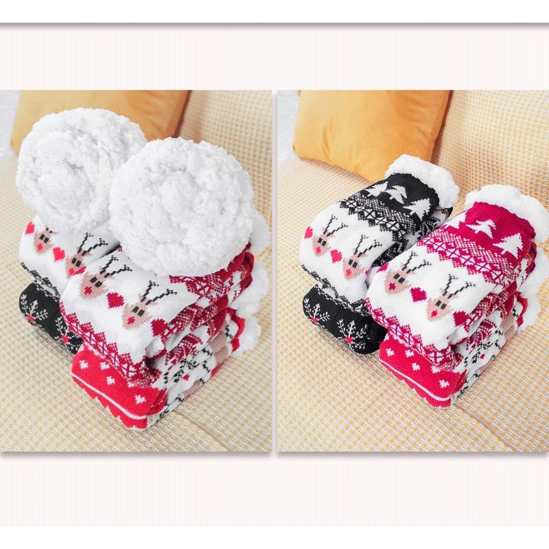 Thickened and Flannel Warm Floor Socks for Women, Autumn and Winter Sleeping, Warm Foot Socks, Anti Slip Plush Foot Covers
