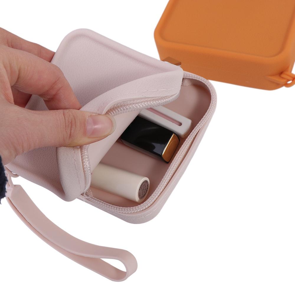 Mini Small Item Bag Solid Color Silicone Square Coin Purse Cute Men