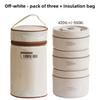 304Stainless Steel Food Grade Insulated Lunch Box Set with Insulated Bag 3Individually Stackable Bento Boxes for Adults and Kids