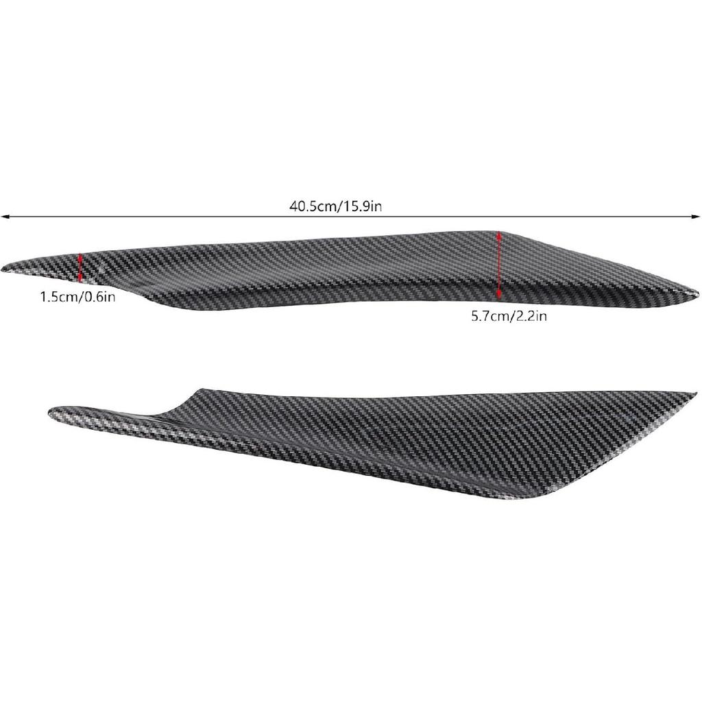 Frontstoßstangenlippe Splitter, Finnen-Canards Karosseriespoiler-Kit, 4 Stück Universeller Auto-Karosseriespoiler Frontstoßstangenlippe Splitter Finnen Zierleiste (Schwarz unlackiert)