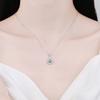 New D VVS1 Moissanite Pandent Necklace for Woman Wedding Jewely with GRA 925 Sterling Sliver Plated 18k White Gold Necklace
