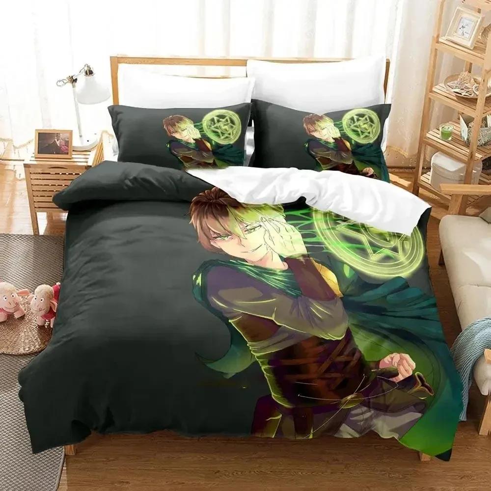 Anime Redo of Healer 2/3pcs Beding Set Young Boys Young Girls Twin Quen Sized Dimensions Soft Duvet Cover Pilowcase Bed Children Kids Adult People