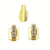 3Pcs New Hollow Hip Hop Tooth Grillz Shiny Zircon Rhinestone Dental Grillz Teeth Caps Women Men