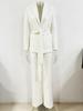 2026 European & American Beaded Trim Waistband Suit with Long Pants - Two-Piece Set