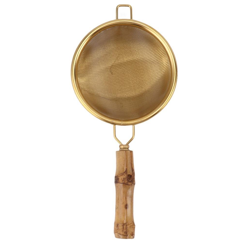 

Tea Accessories Stainless Steel Tea Strainer Fine Mesh Wooden Handle Tea Infuser Easy To Clean Tea Filter Home Use