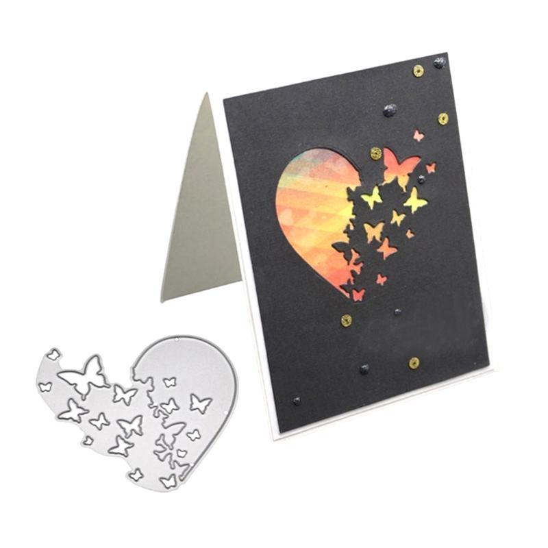 Decorative Heart Cutting Dies Die Cuts for Butterfly DIY Craft Embossing Tool for Handbook Paper Craft Stamps Card